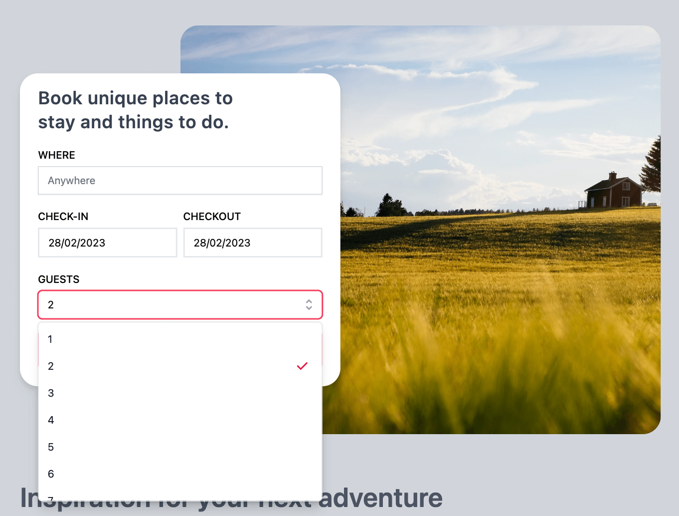 Shown dropdown